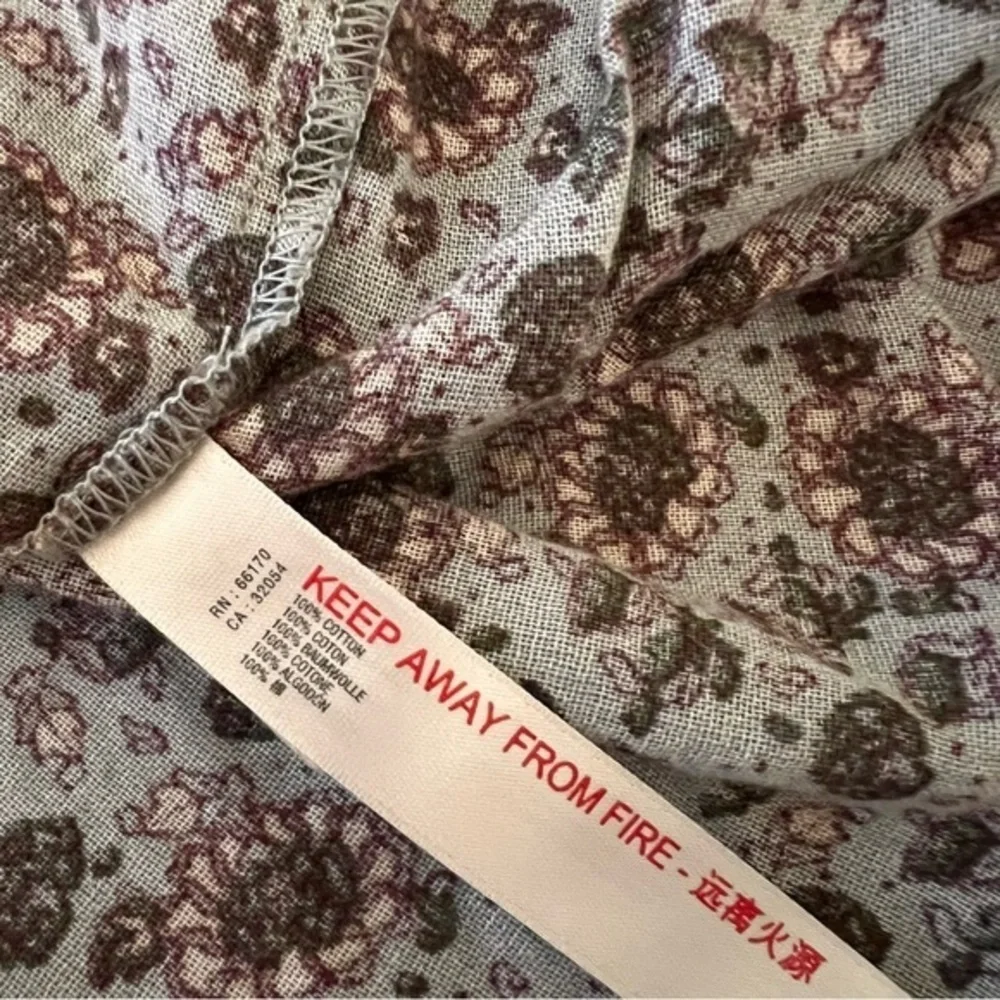 INTIMATELY FREE PEOPLE Brown Floral Button Down Tunic Dress Size‎ Small
